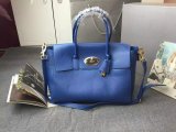 2015 A/W Mulberry Bayswater Buckle Tote Bag in Sea Blue Small Grain Leather