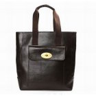 Mulberry 7467 Tote Pebbled Leather Bag Dark Coffee